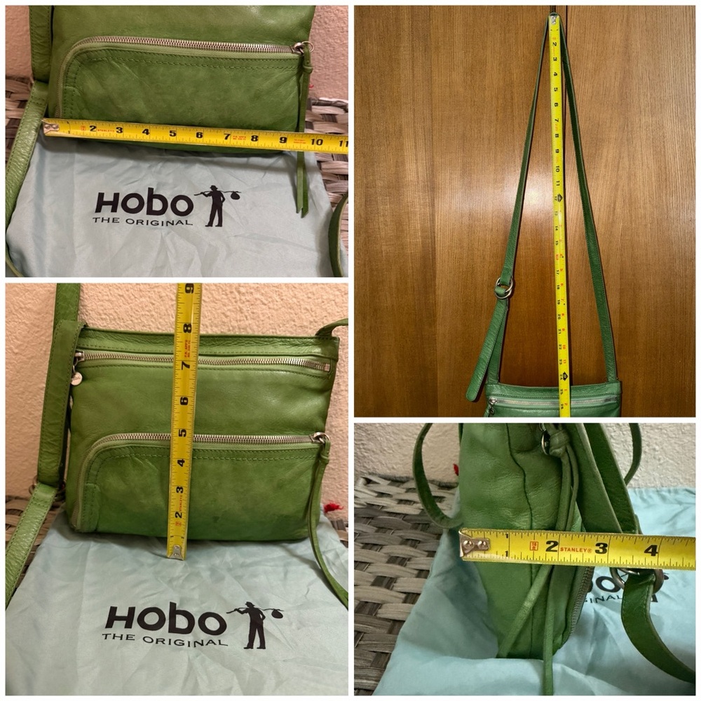 HOBO The Original Green Leather Crossbody Bag - Picture 2 of 16